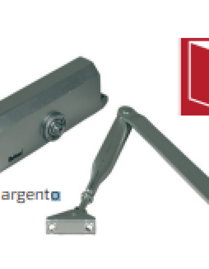 Chiudiporta aereo per porte REI color argento