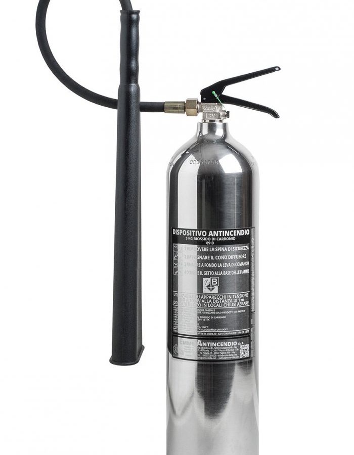 Estintore CO2 in lega di alluminio Kg 5