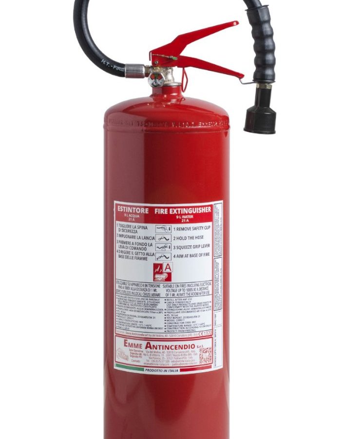 Estintore a base d’acqua lt.9 (dielettrico)
