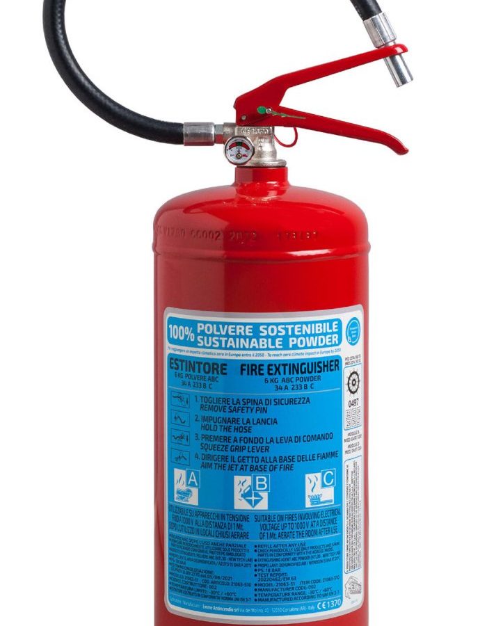 Estintore a polvere kg.6 34A Ecocompatibile
