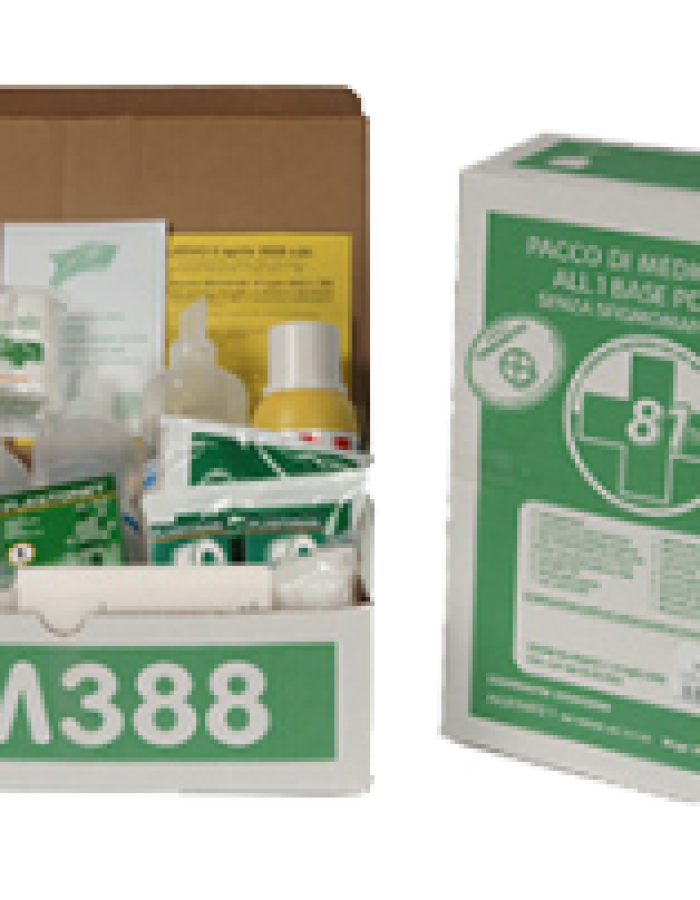 Pacco di reintegro cassetta medica superiore a n.2 unità